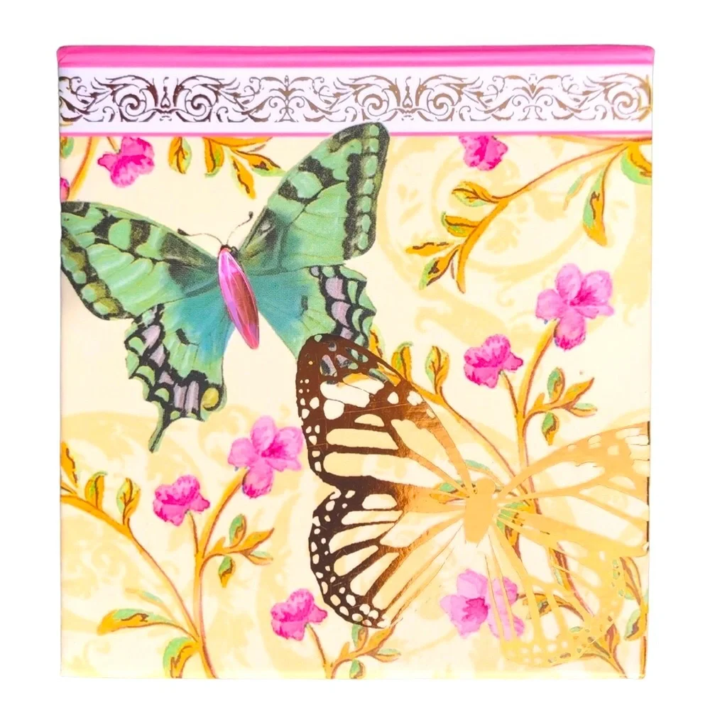 Lily McGee Butterfly Embellished Hardcover Purse Notepad (16006)